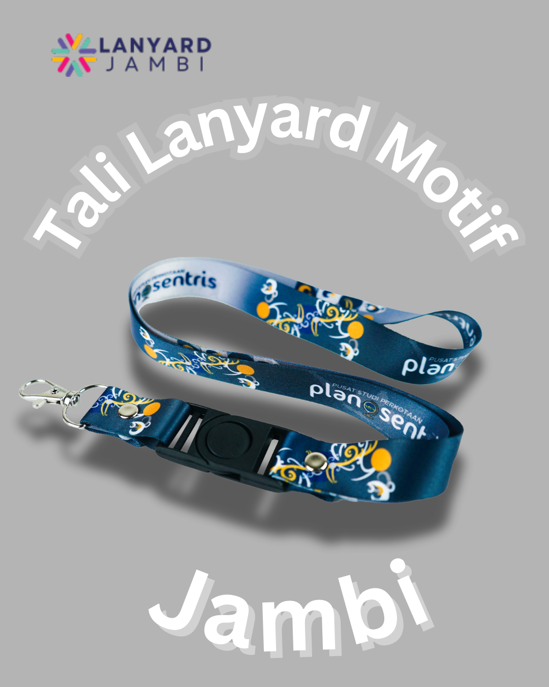 Tali Lanyard Motif Custom Jambi